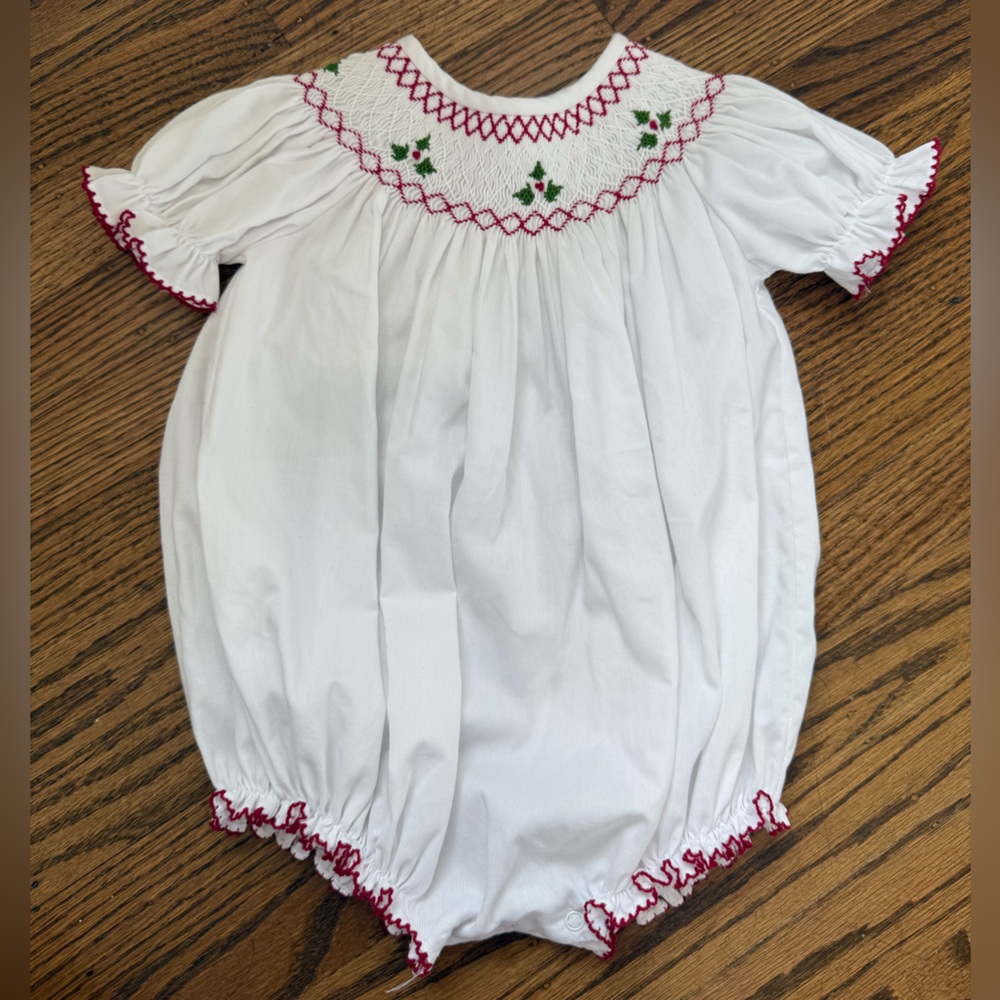Smockingbird Holly bubble 24mo